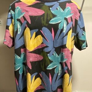 Scotch & Soda Colorful Leaf Print Men's Tee